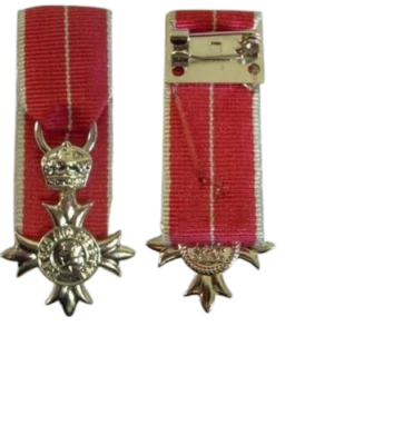 £15 • Buy MINIATURE MOUNTED MBE MILITARY MEDAL, Supplied As Seen With A Pin Brooch To Wear
