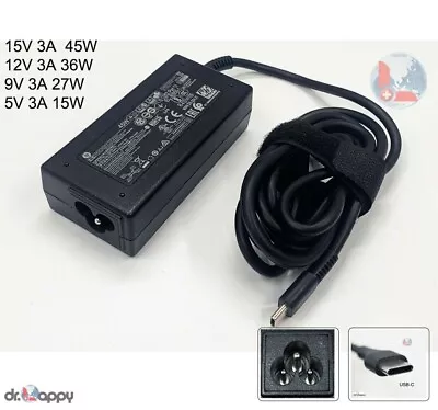 45W USB-C Power Adapter Charger For HP Elitebook Folio G1 W8H05PA 828622-003 • $47