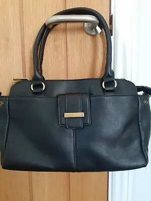 Ollie And Nic Faux Leather Black Bag • £18