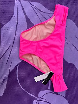 Victoria Secret Swim Bikini Bottom Neon PINK  Solid SIZE M • $16.99