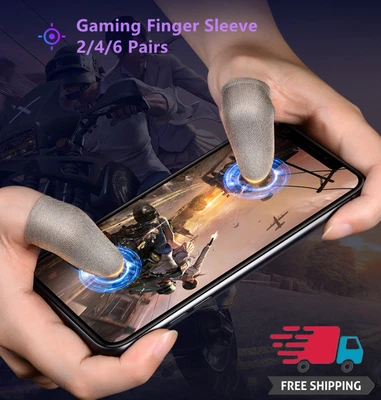 $6.15 • Buy 2/4/6/12X Finger Sleeve Mobile Controllers TouchScreen Gaming Glove Thumb Covers