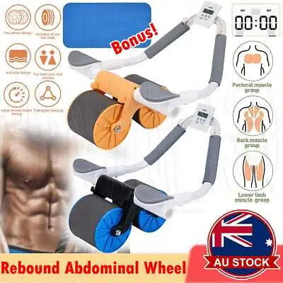 Rebound Plank Elbow Ab Abdominal Roller Wheel For Core Trainer Support Gym OZ • $23.45