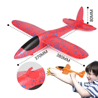 Foam Hand Throw Airplane Rubber Band Ejection Launch Glider Plane 35CM Toys -wq • £5.03