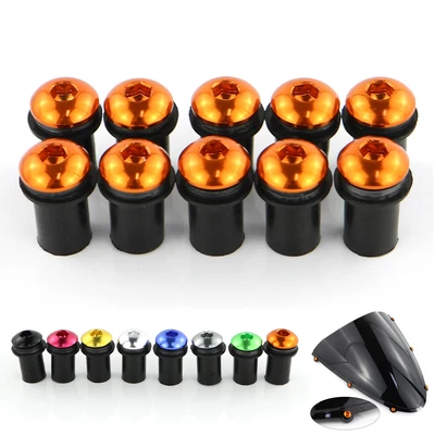 $4.95 • Buy Fit For Suzuki V-Strom DL250 DL650 DL1000 Burgman 650/200 Windshield Bolt Orange
