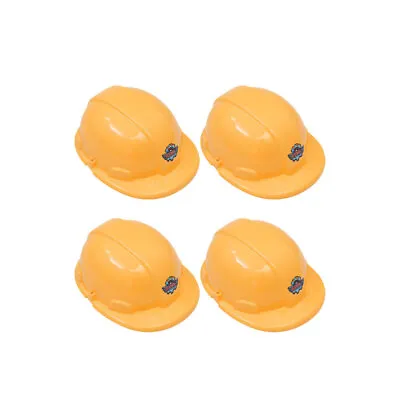 £9.49 • Buy 4pcs Builder Hat Toy Kids Construction Helmet Plastic Hard Hats