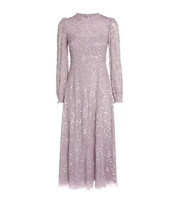 Needle & Thread Seren Evening Dress UK4 US0 Sequin Ballerina Party Midi BNWT  • £229.99