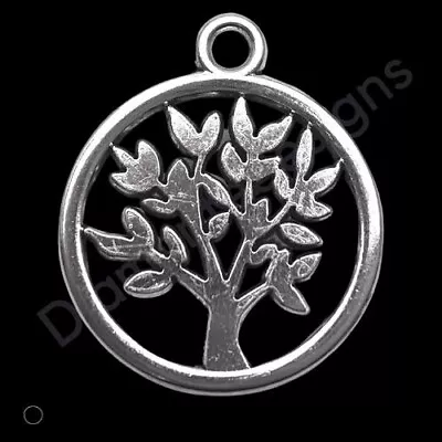 £2.19 • Buy 10 Pcs Tibetan Silver Tree Of Life Round Charms Pendant Nature Pagan Wiccan C161