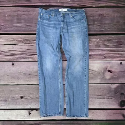 Levis Signature S61 Jeans Mens 36x32 Blue Denim Relaxed Straight Medium Wash • $12.95