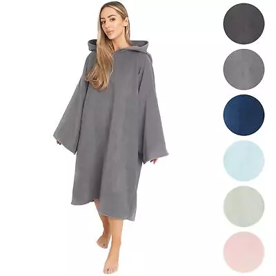 £10.99 • Buy Brentfords Hooded Towel Poncho Adult Absorbent Dry Beach Swim Bath Changing Robe