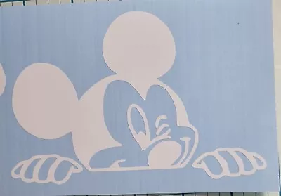 Peeking Mickey Mouse Disney Vinyl Decal Car Truck Window Sticker  • $3.25