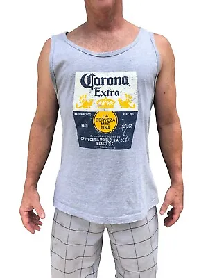 New Corona Men Cotton Tank Top A-Shirt Undershirt Singlet Sleeveless Made Mexico • $25.95