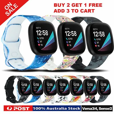 For Fitbit Versa 3 4 Sense 2 Anti-Lost Silicon Replacement Wristband Watch Band • $6.99