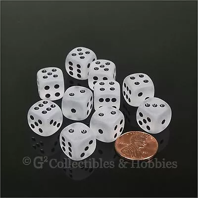 NEW 10 Frosted Clear 12mm D6 Set Six Sided RPG MTG Game Dice WARHAMMER • $5.99