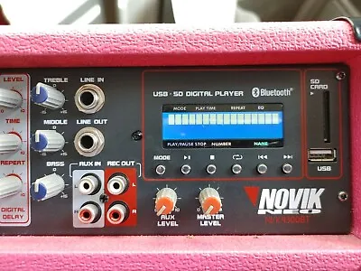 NOVIK NEO MIXER NVK 4300-BT | 4 Channel Powered Mixer Portable Bluetooth Amp • $25