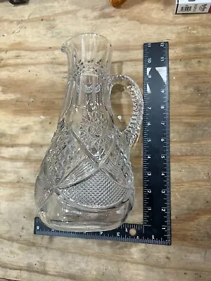 Vintage Clear Glass Pitcher • $12