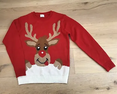 Mens Christmas Xmas Festive Red Jumper  - Uk Mens Size S • £24.99