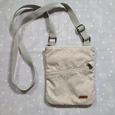 Eddie Bauer Crossbody Shoulder Bag Gray Adjustable Strap Zipper Pockets • $13.99