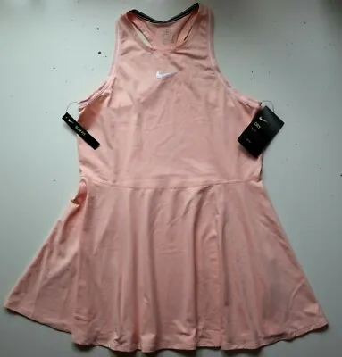 £37.99 • Buy Nike Court Dri Fit Racerback Tennis Dress - Washed Coral Ar2502-664 Girls - L Xl