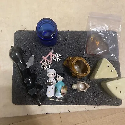 Used Mixed Glass/Ceramic Vintage Lot Of Misc. Items- Dogs/Figurines/Shakers/etc. • $49.50
