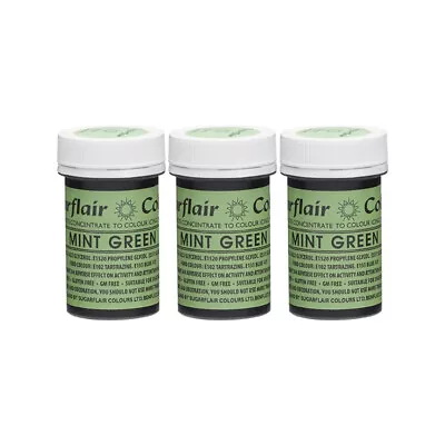 3 X 25g Sugarflair Concentrated Edible Paste Gel Food Colouring For Cake Icing • £7.99
