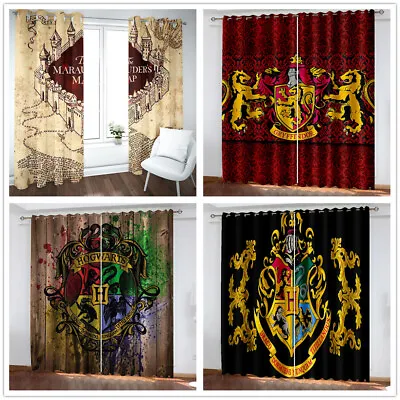 New 3D Harry Potter Blackout Curtains Boys Girls Curtains Drapes Ring Top Eyelet • £28.80