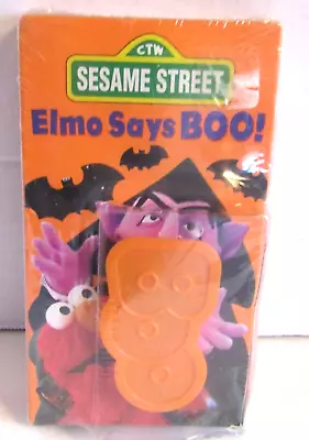 Sesame Street Elmo Says Boo VHS RARE Vintage Halloween NEW SEALED Cookie Cutter • $29.99