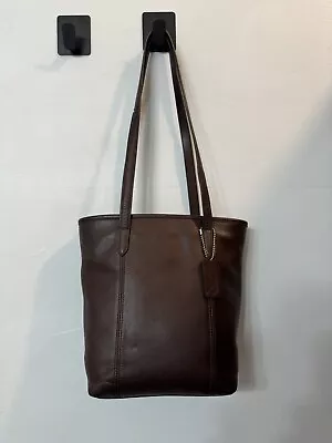 COACH VINTAGE Legacy Lunch Tote 9077 Brown Leather Shoulder Bag Handbag HANGTAG • $25