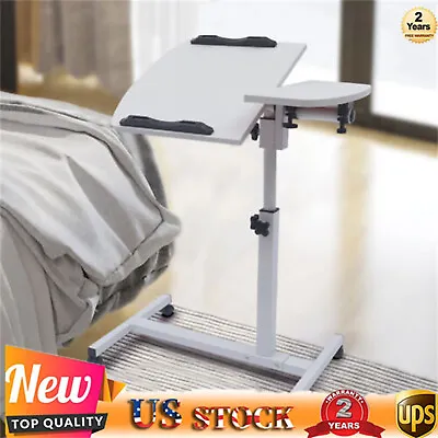 Mobile Computer Desk Over Bed Table Rolling Laptop Stand Bedside Table • $50.35