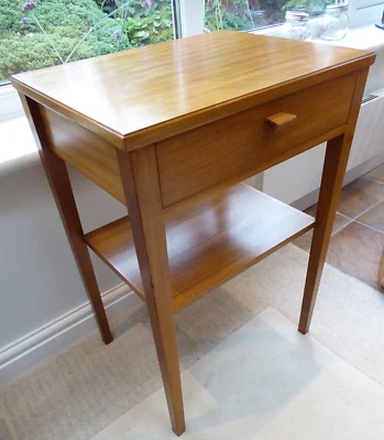 £60 • Buy Vintage  1960s Bedside Table Cabinet, Mid Century, Light Teak & Veneer