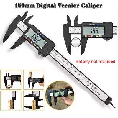 6  150mm Digital Caliper Micrometer LCD Gauge Vernier Electronic Measuring Ruler • $3.99