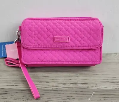 Vera Bradley RFID All In One Crossbody Wristlet Purse - Pink Rose Petal • $64.99