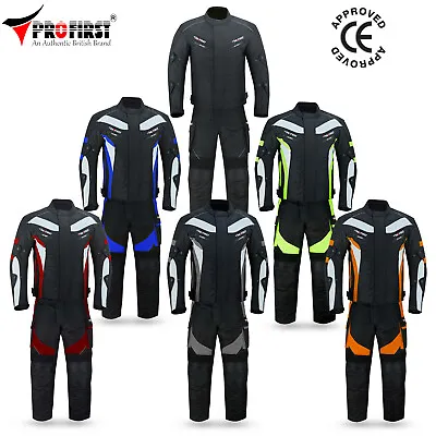 Men Two Piece Motorbike Suit Motorcycle Riding Textile Armoured Waterproof Suits • $123.76