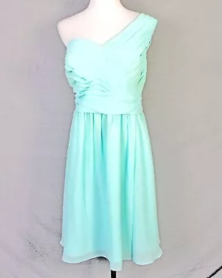 EUC Mori Lee By Madeline Gardner Sky Blue Formal Dress Prom Bridesmaid SZ 22 • $71.99