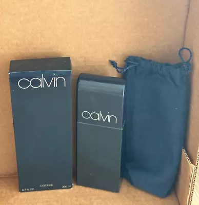 VINTAGE Calvin By Calvin Klein Cologne 6.7 Fl Oz With Pouch NEW BOX RARE • $351.49