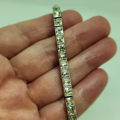 DORSON'S 925 Sterling Silver Vintage Cubic Zirconia Tennis Bracelet 6.75  • $54.74