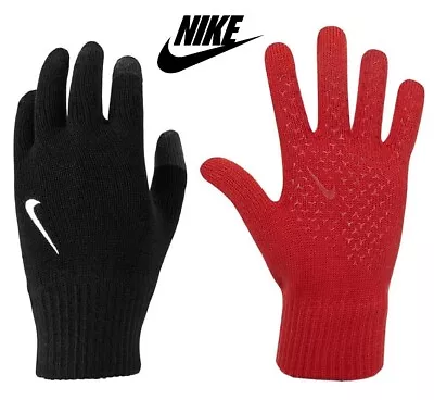 New NIKE Tech Gloves Youth Adult Football Winter Knit Grip Touch Screen Phone • £14.99