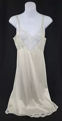 Vintage Vanity Fair Antron Nylon  Full Slip Size 34/12 Silky Dress Lace Gown  • $30