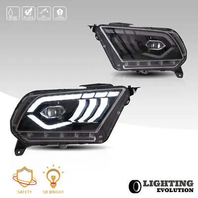 $559.99 • Buy VLAND LED Projector Headlight For 10-14 Ford Mustang Halogen Version Sequential 