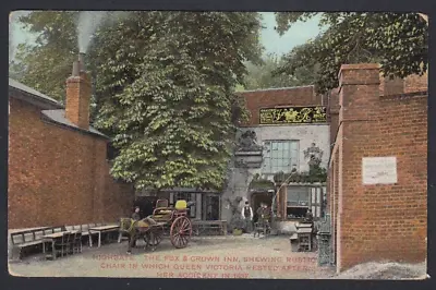 LONDON HIGHGATE Fox & Crown Inn Queen Victoria Chair PPC Charles Martin Use 1904 • £2.75