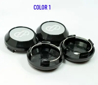 $38.64 • Buy ENKEI 4x64mm Grey Black Emblem Caps Auto Hub Logo Styling Rim Sticker NEW 