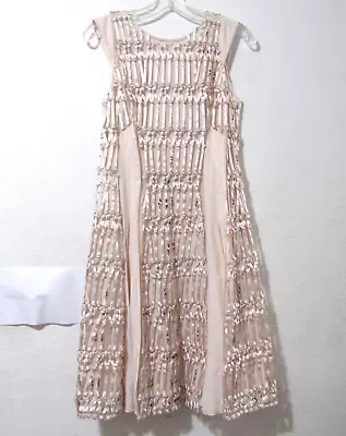 Christian Dior Knotted Ribbon Embroidered Cocktail Dress Womens 6 S/M • $499