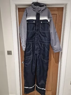 Powerfix Thermal Insulated Padded Winter Overalls Coveralls Boiler Work Suit L • £28.99