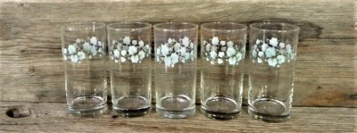 $44.88 • Buy SET OF ~ 5 ~ CORELLE CALLAWAY IVY 16 Oz GLASS TUMBLERS / DRIKING GLASSES XLNT