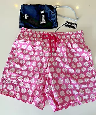 NWT 100% Authentic Vilebrequin Moorea Trunks - Pink With Floral Print - L - MEN • $55