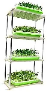 4 Layers Sprouting Tray With Shelf BPA Free Seed Garden Plant Germination  • $40.39