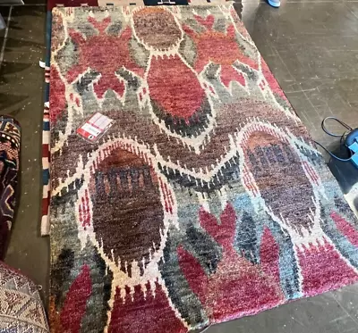 Gabbeh/Wool Hand-knotted  Area Rug Made In India 5x8 • $395