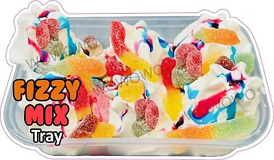 Ice Cream Van Sticker Fizzy Mix Sweets Tray Whippy Ice Creams Trailer Decal • £3.95