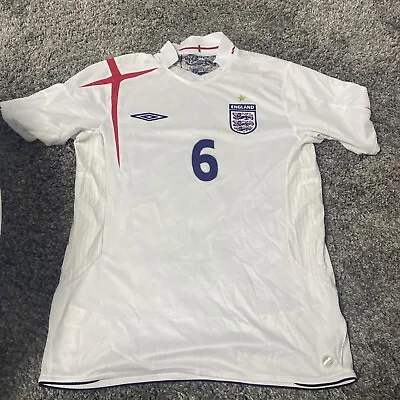 £10 • Buy England No. 6 John Terry 2005/2007 Home Shirt Football World Cup 2006 Size M