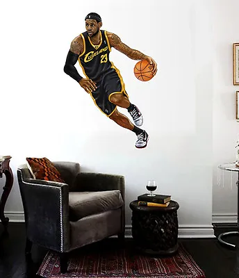 Lebron James Indoor/Outdoor Wall Decal Large 24 Inch Contour Cut Witness • $17.95