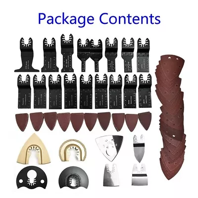 £42.30 • Buy 100PCS Saw Blades Oscillating Multi Tool Accessories Kit For Dewalt Black&Decker